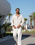 Pantalone BALI bianco LINO