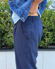 Pantalone LINO blu