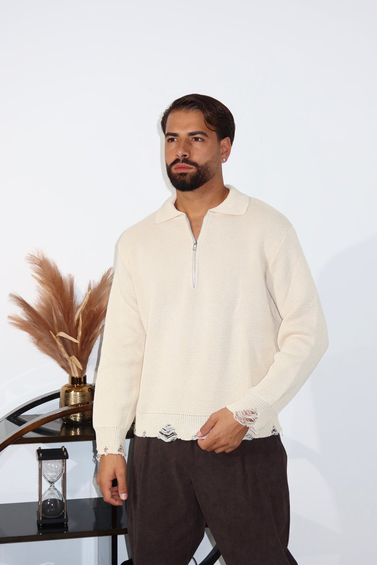 Polo AZUL beige