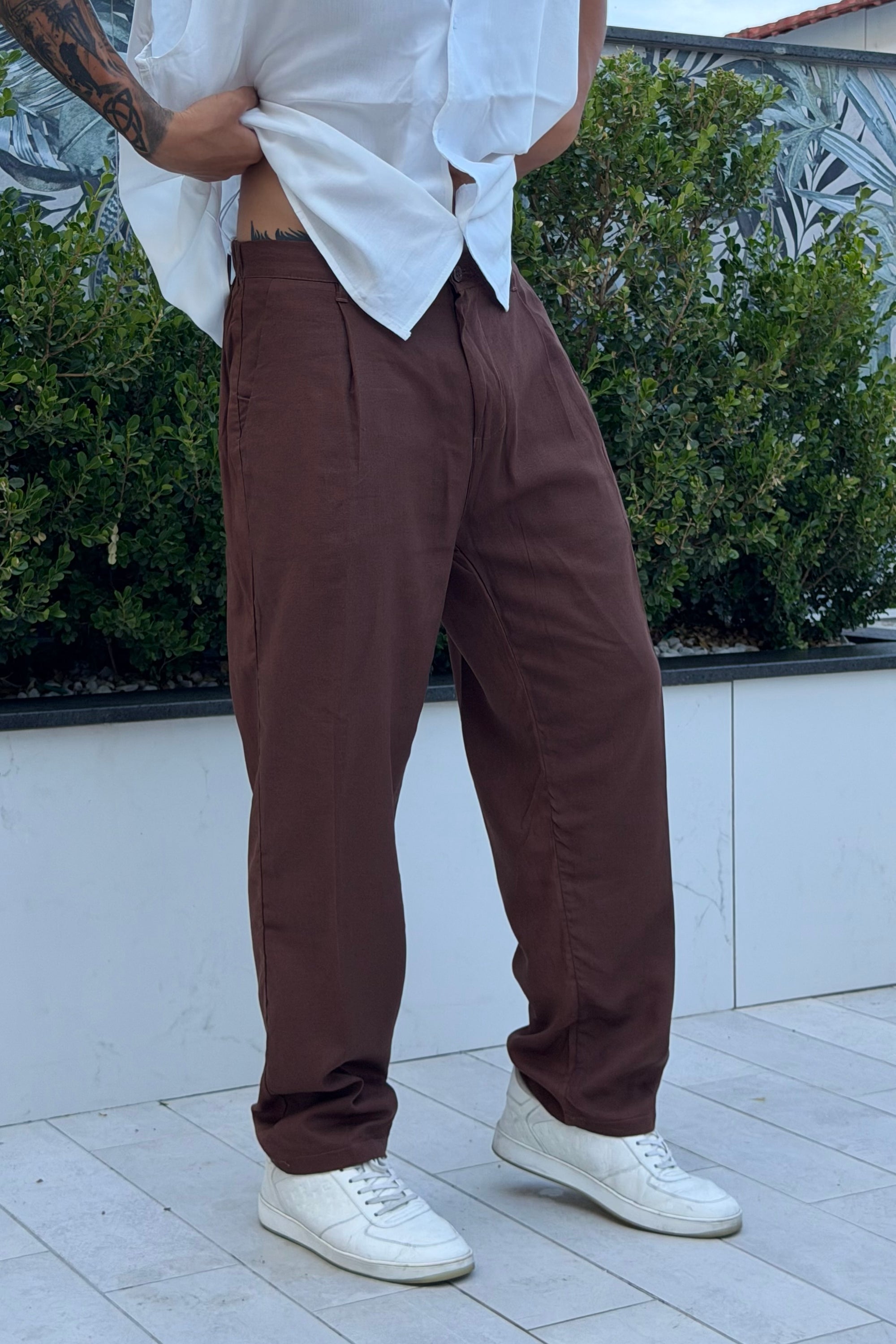 Pantalone LINO marrone
