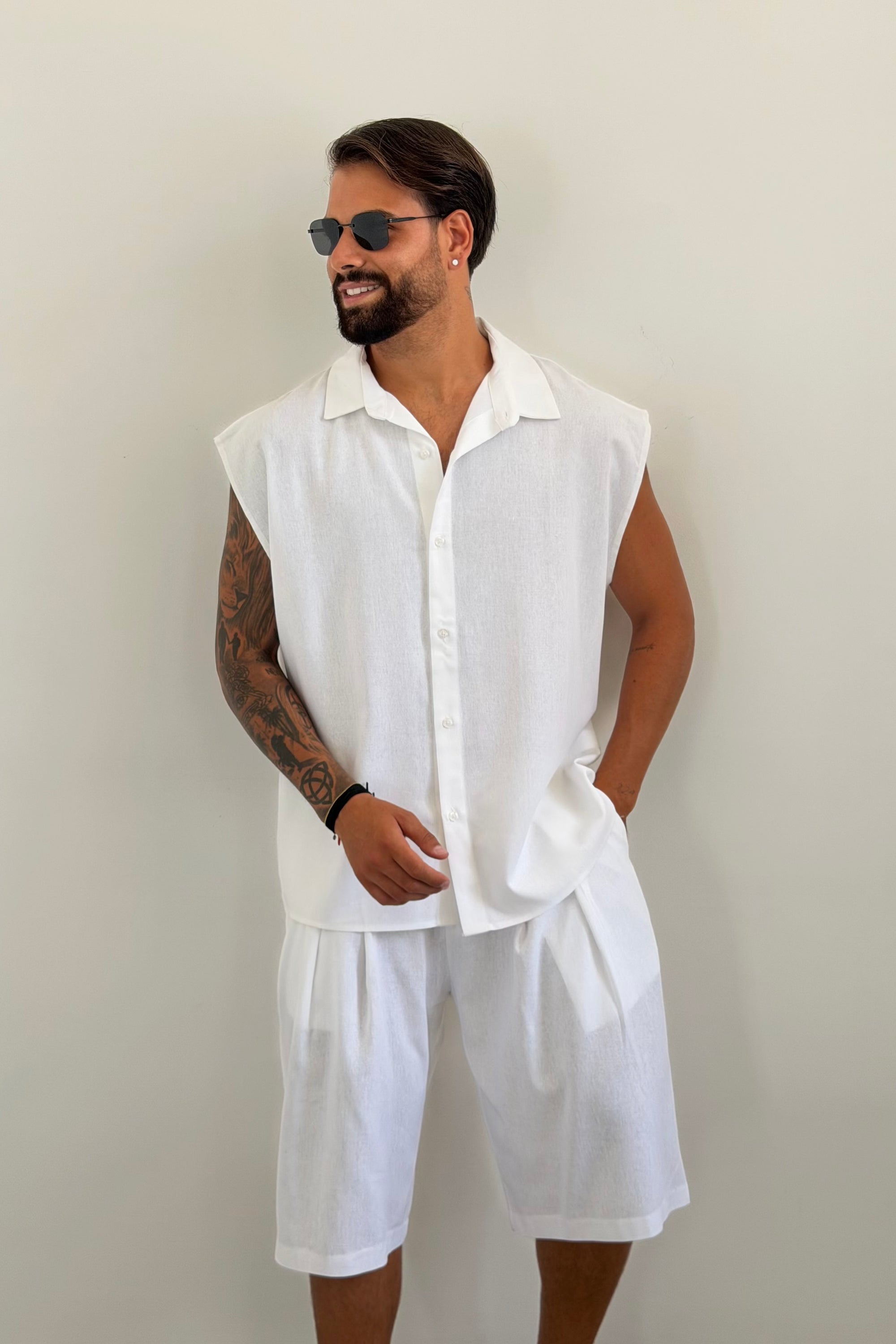 Coordinato AUTORITÀ bianco LINO
