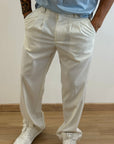 PANTALONE STYLE panna