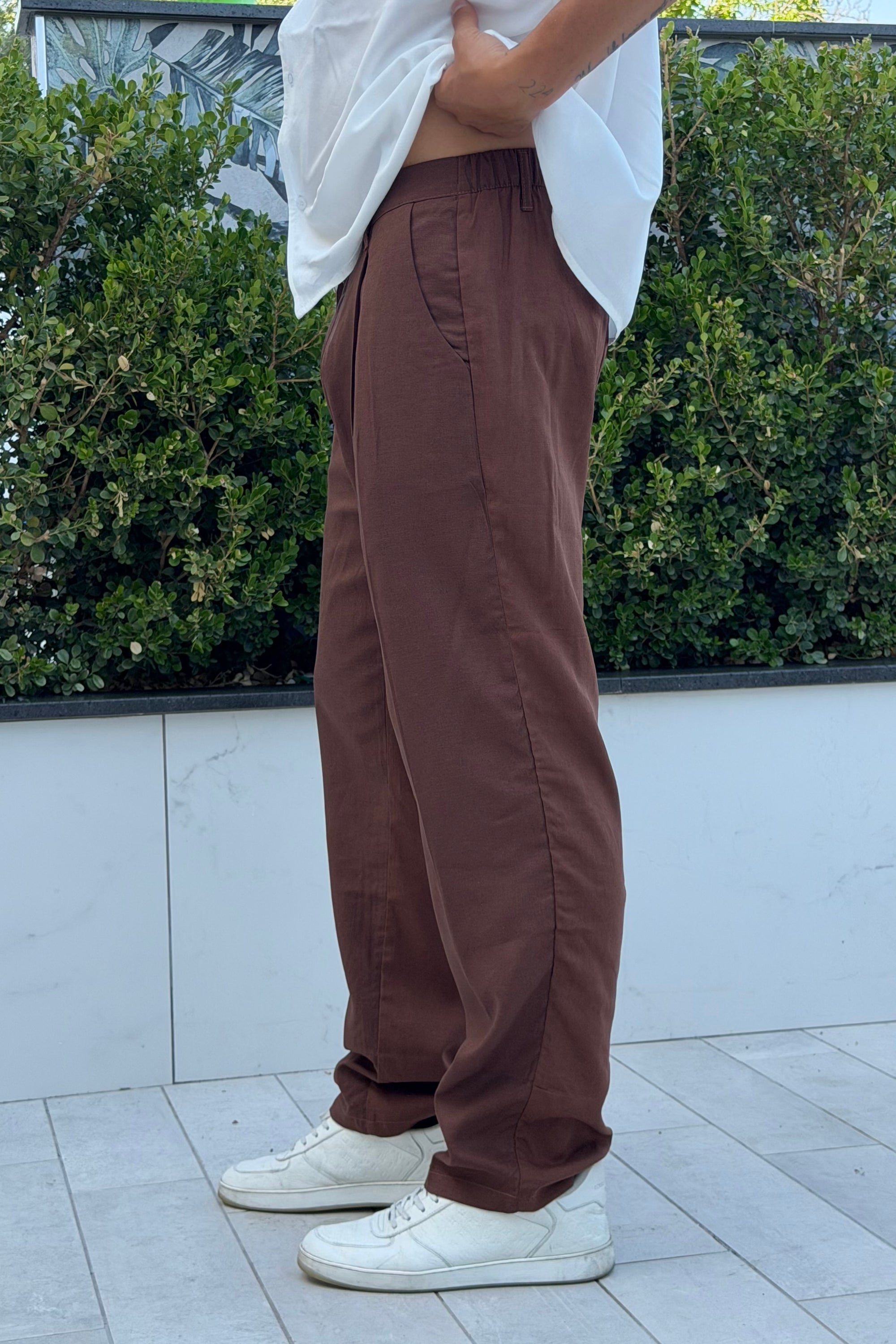 Pantalone LINO marrone