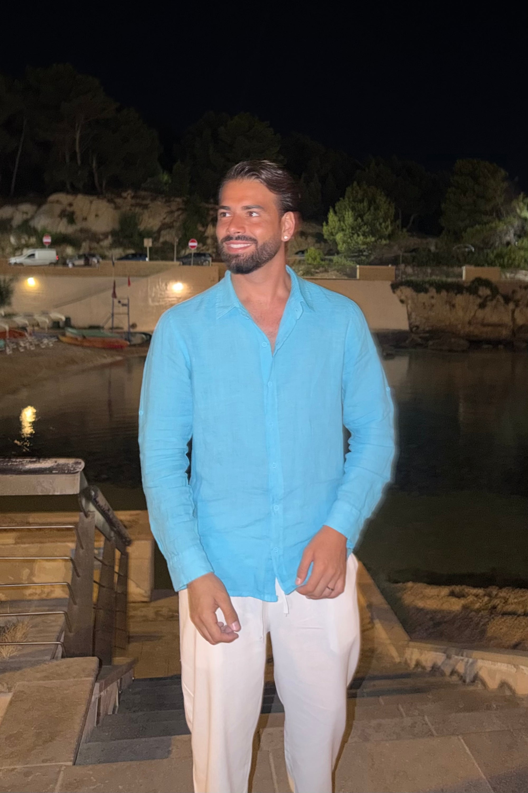 Camicia CAPRI Lino azzurra