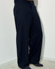 Pantalone CAPRI lino blu