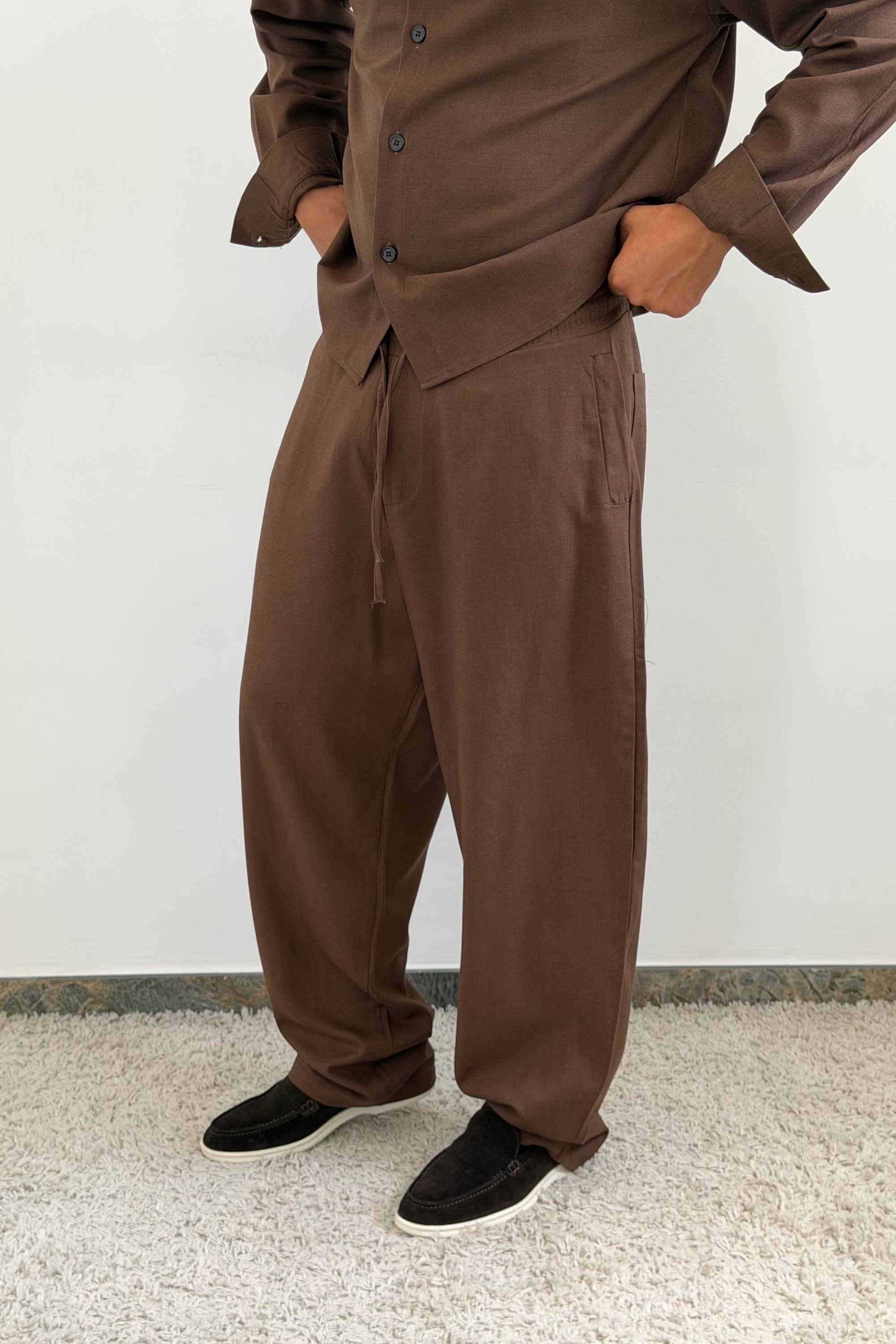 Coordinato MESSICO marrone LINO