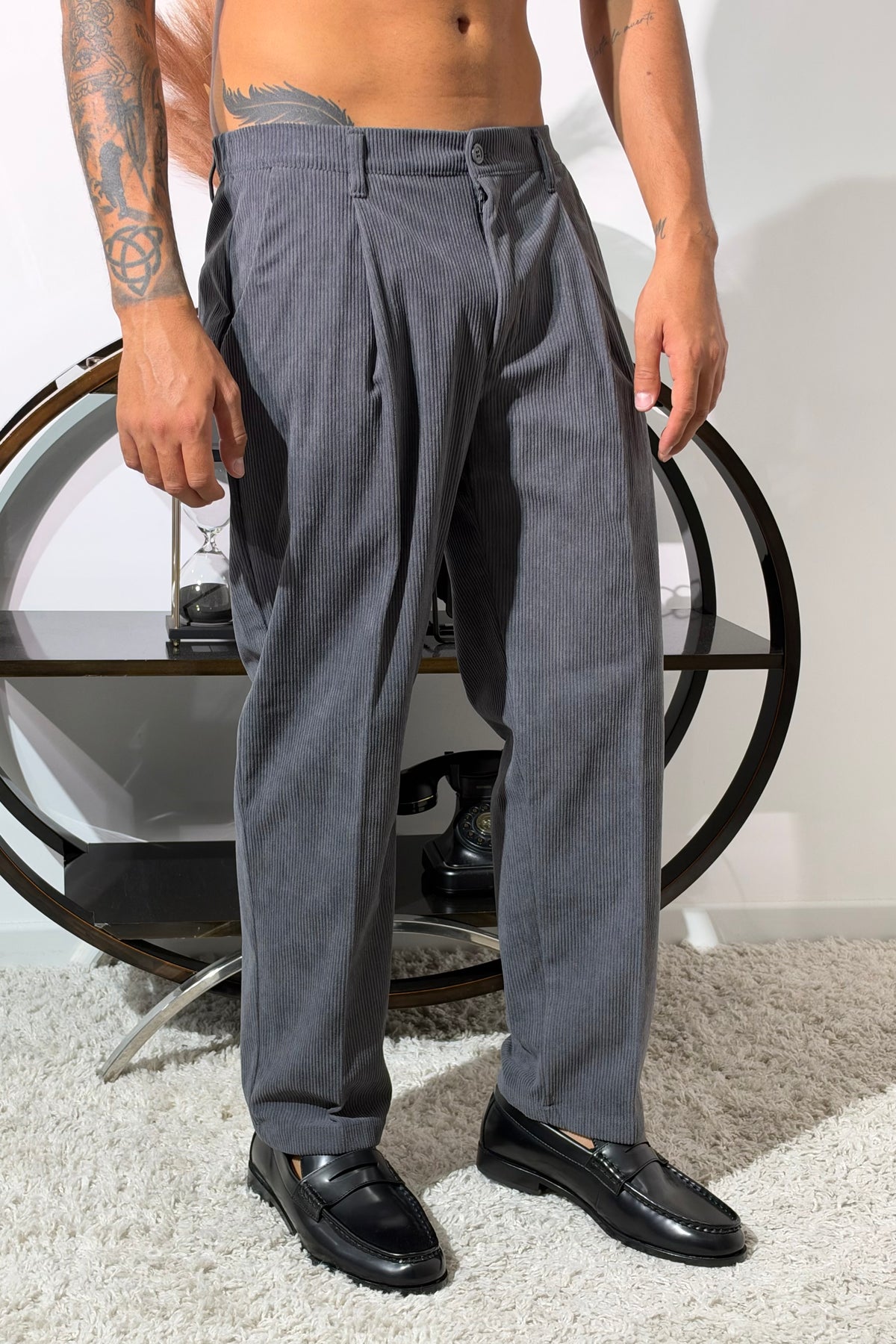 Pantalone VELLUTO grigio