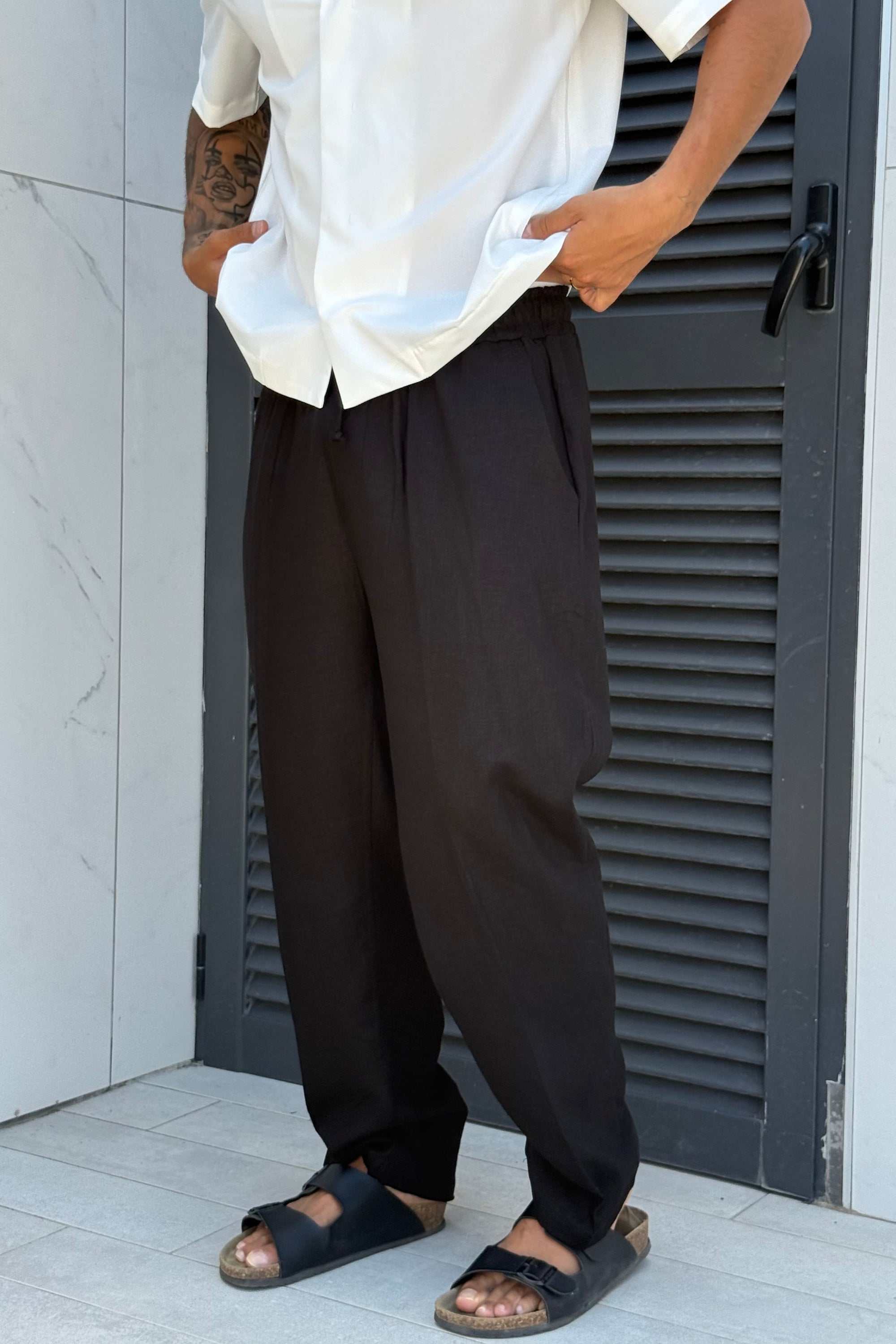 Pantalone LINO nero