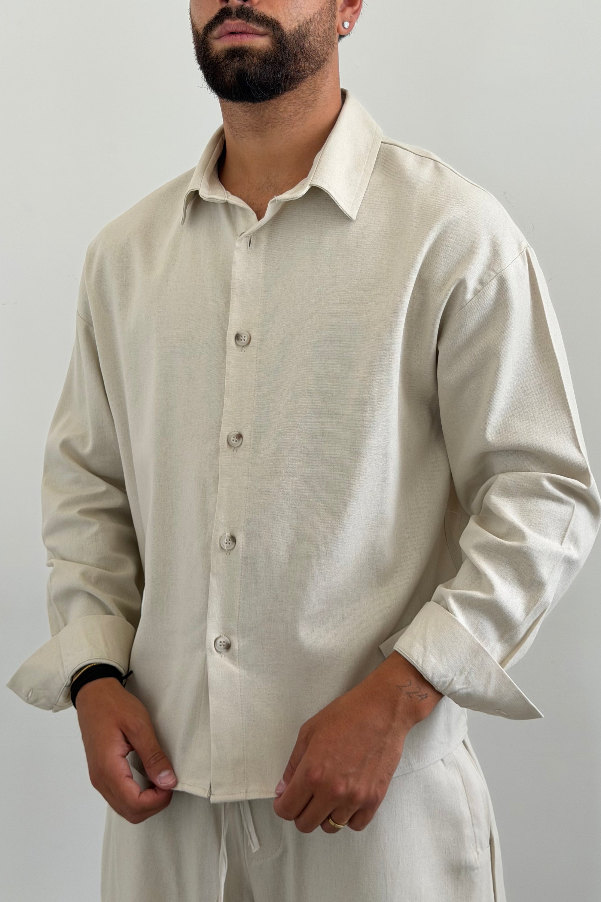 Coordinato MESSICO beige LINO