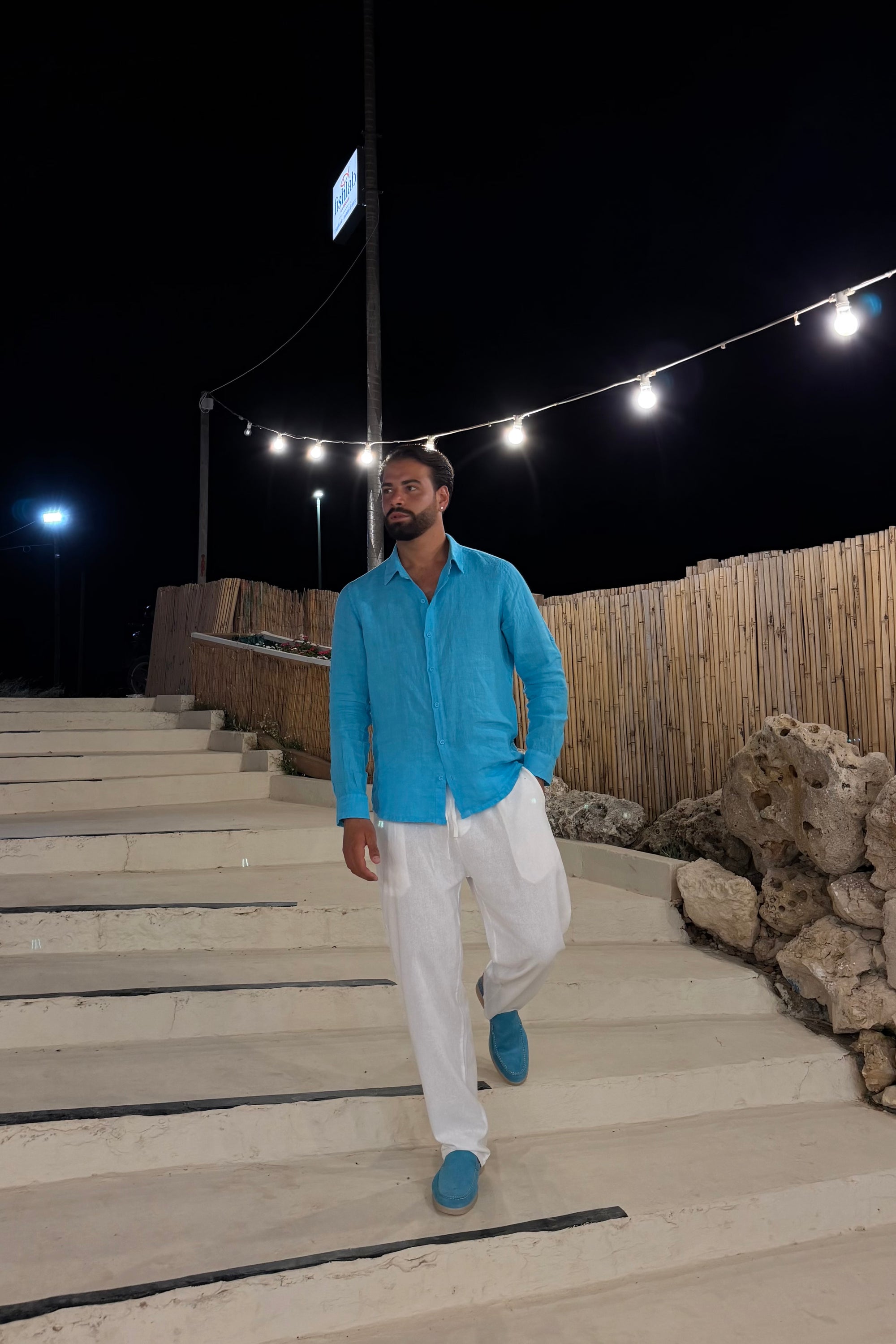 Camicia CAPRI Lino azzurra