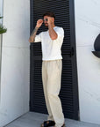 Pantalone LINO beige