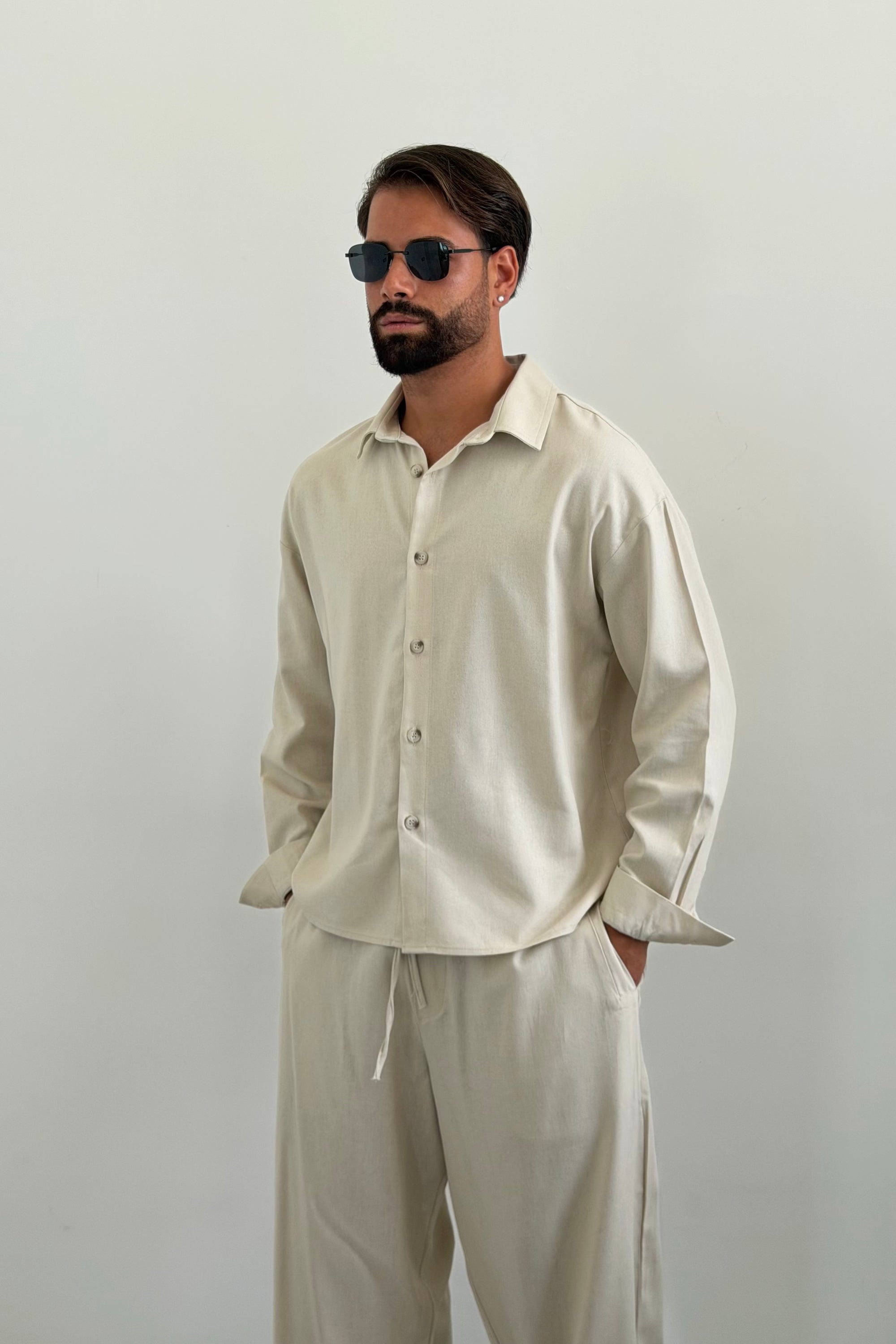 Coordinato MESSICO beige LINO