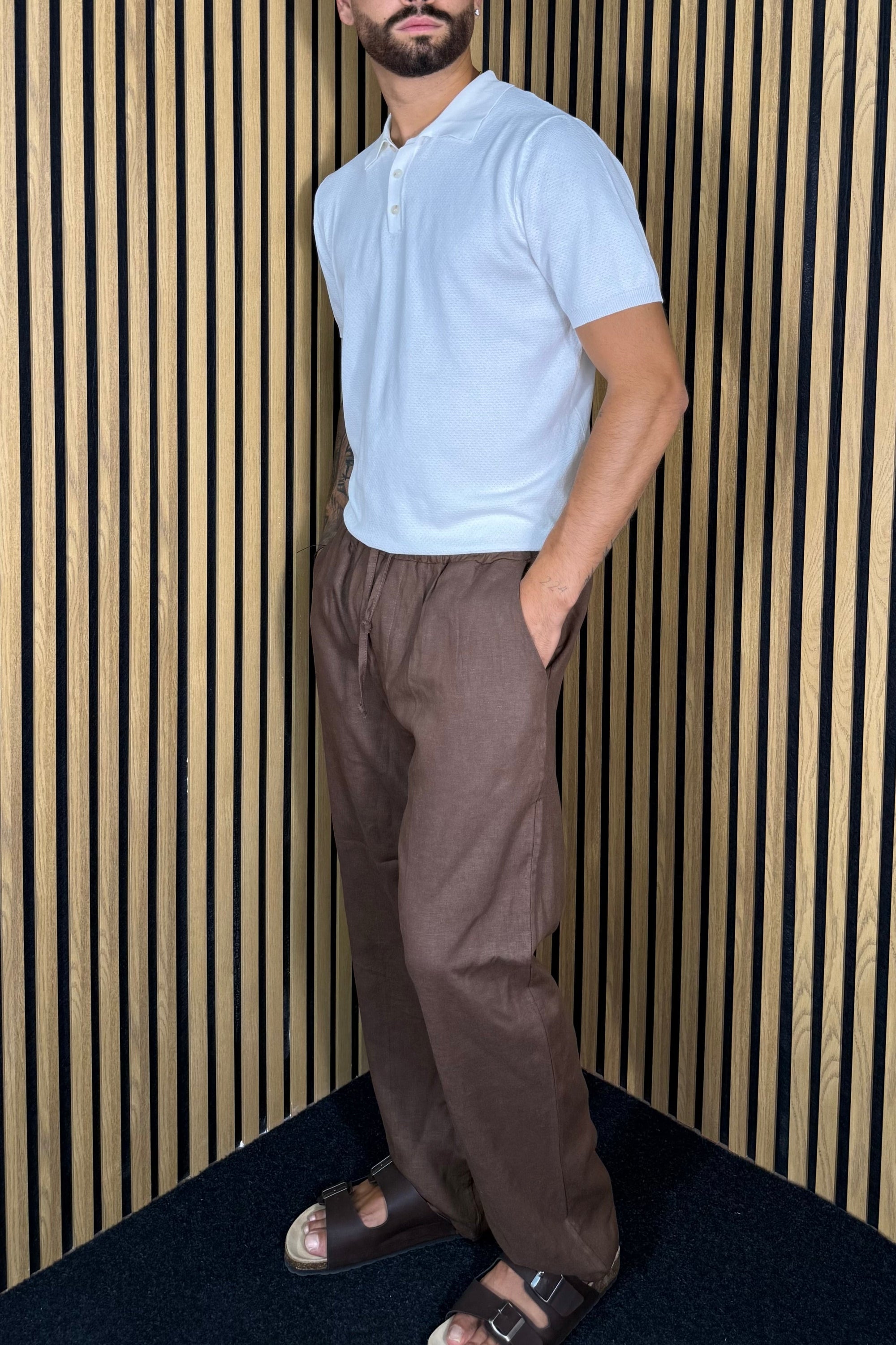 Pantalone LINO marrone