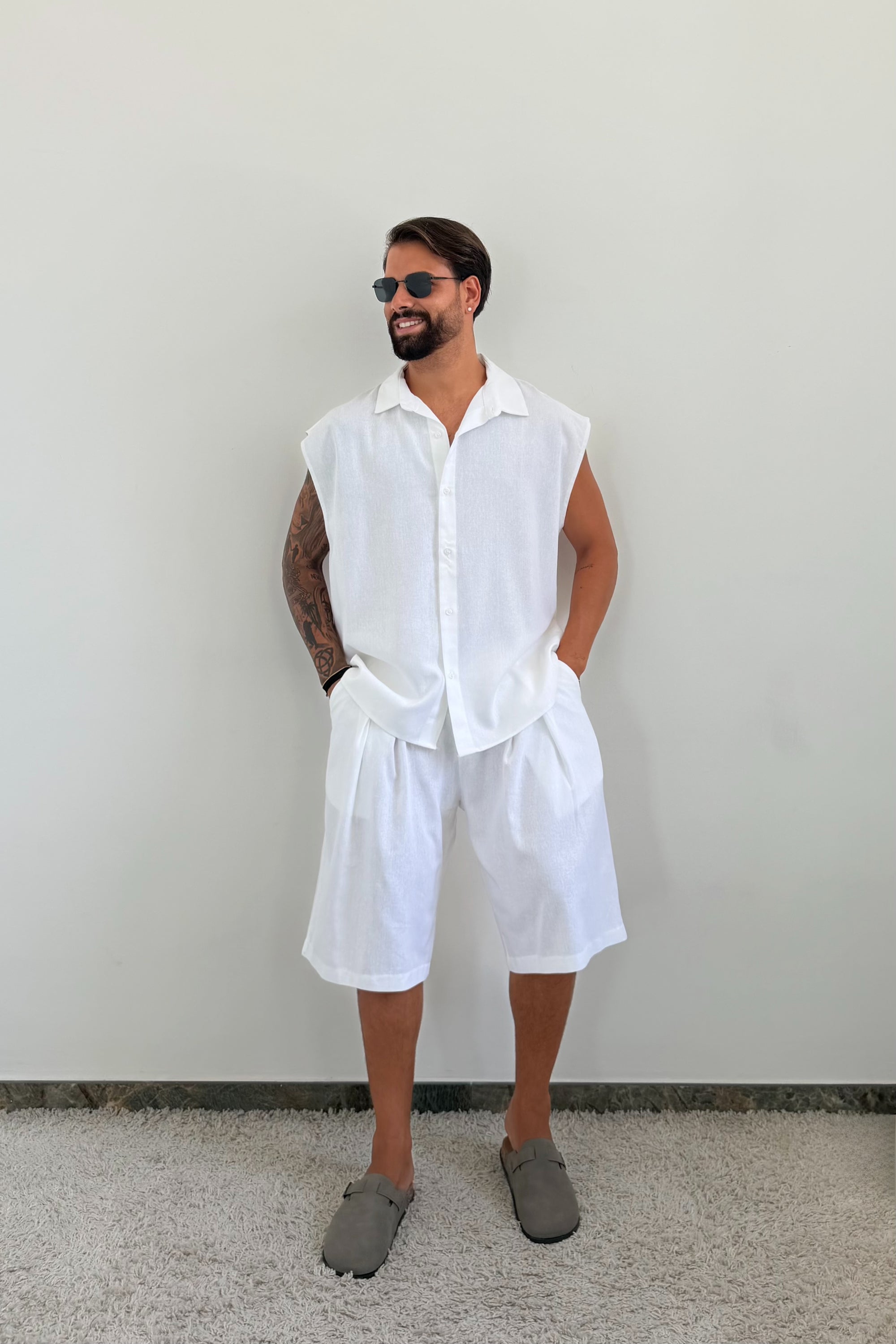 Coordinato AUTORITÀ bianco LINO