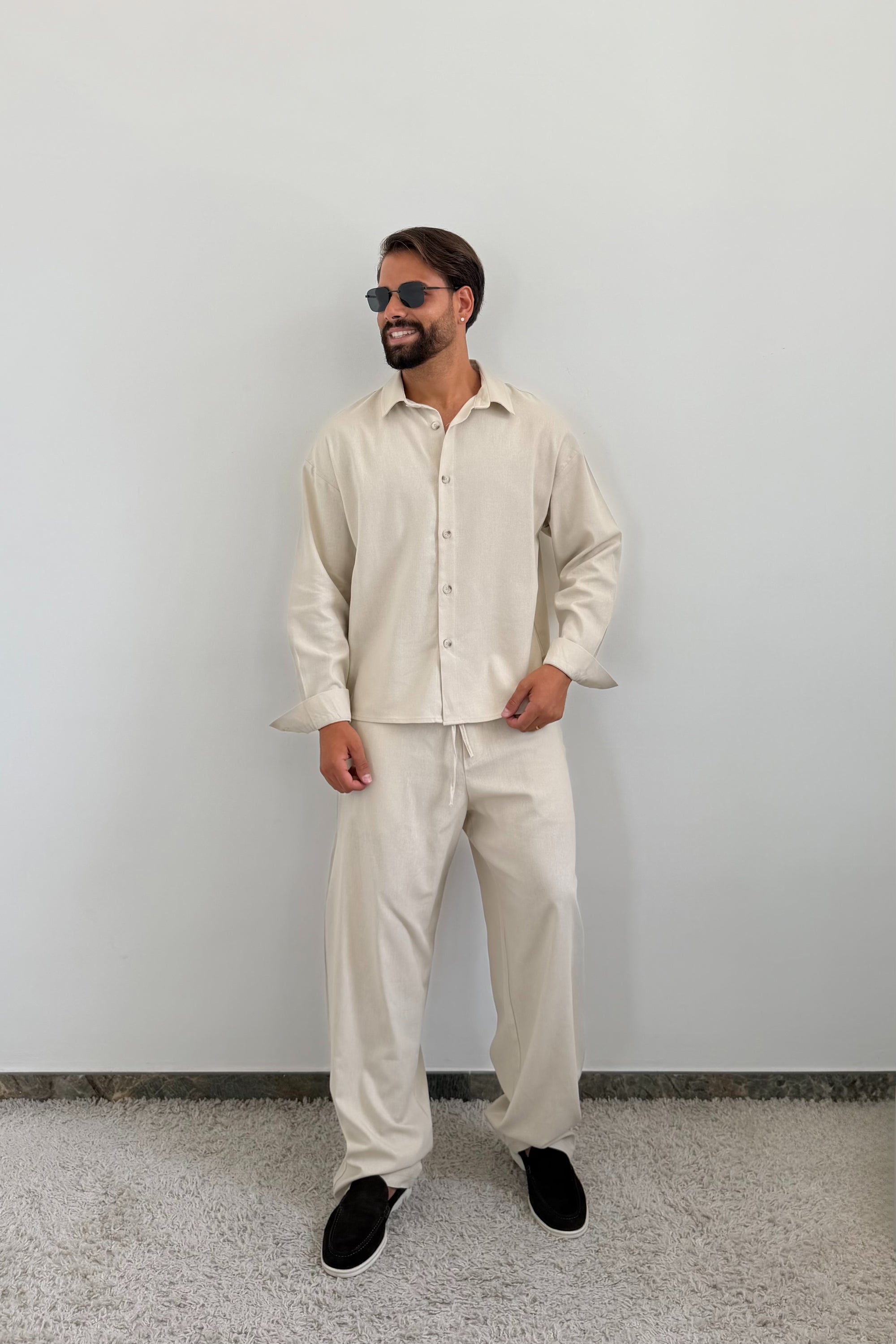 Coordinato MESSICO beige LINO