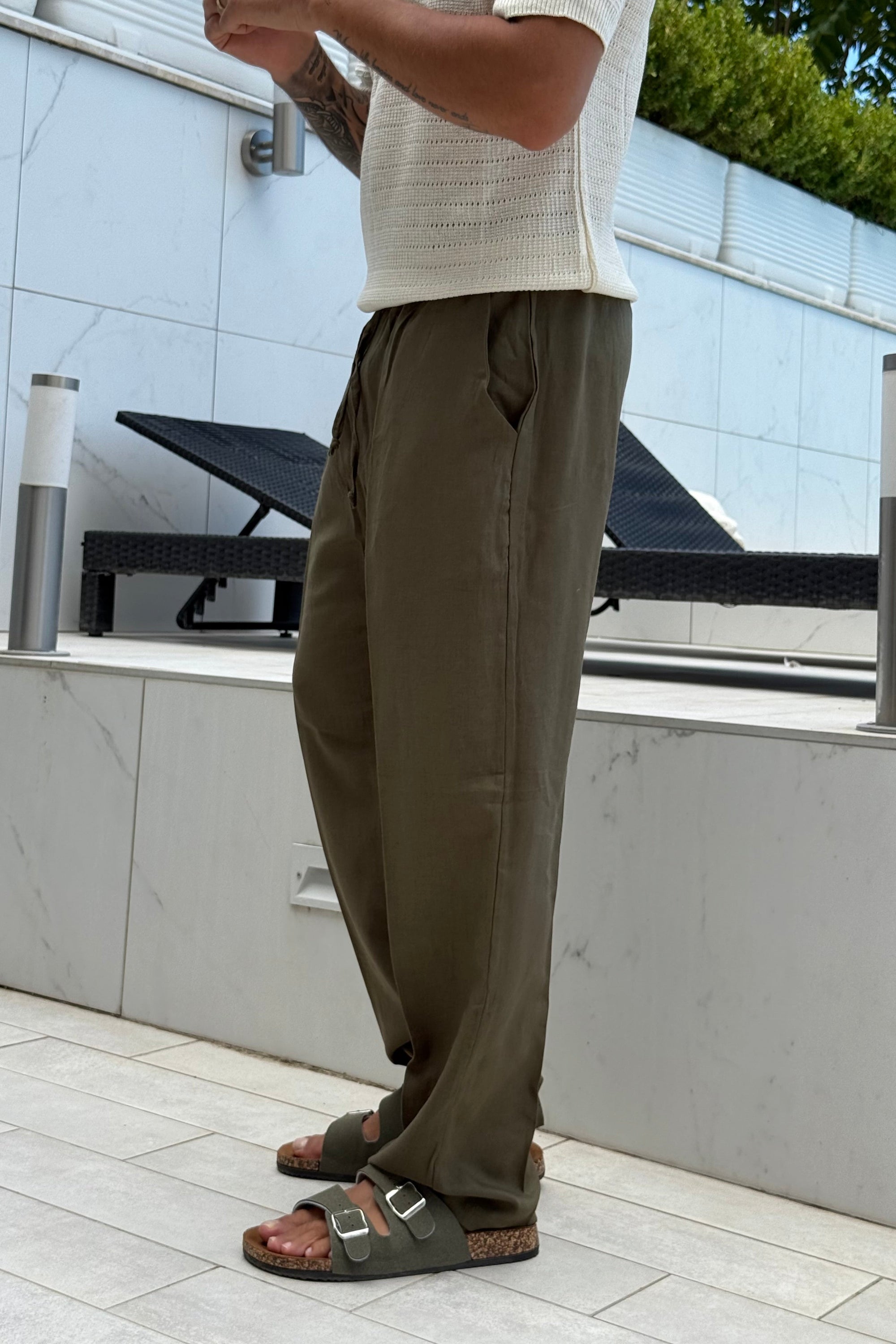 Pantalone LINO verde