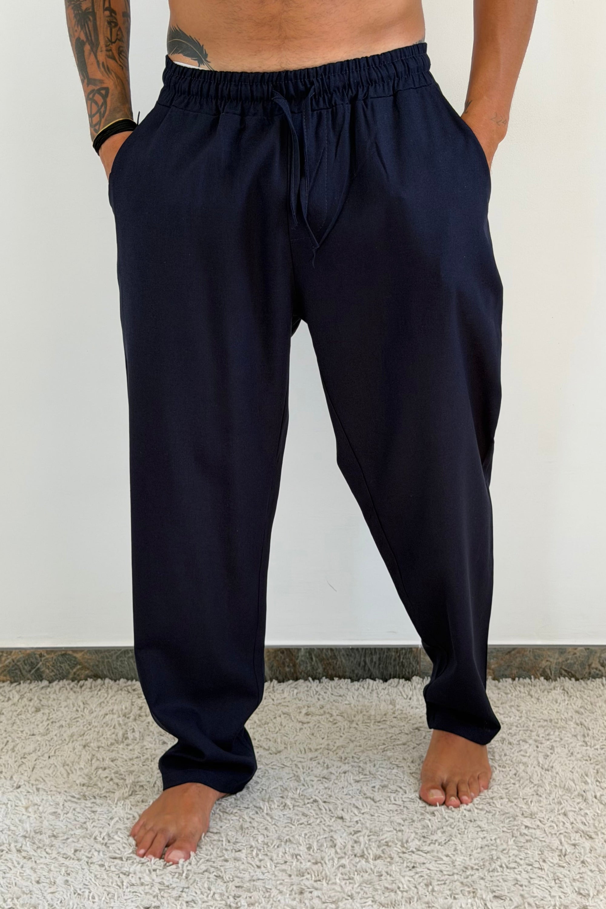 Pantalone BALI BLU lino